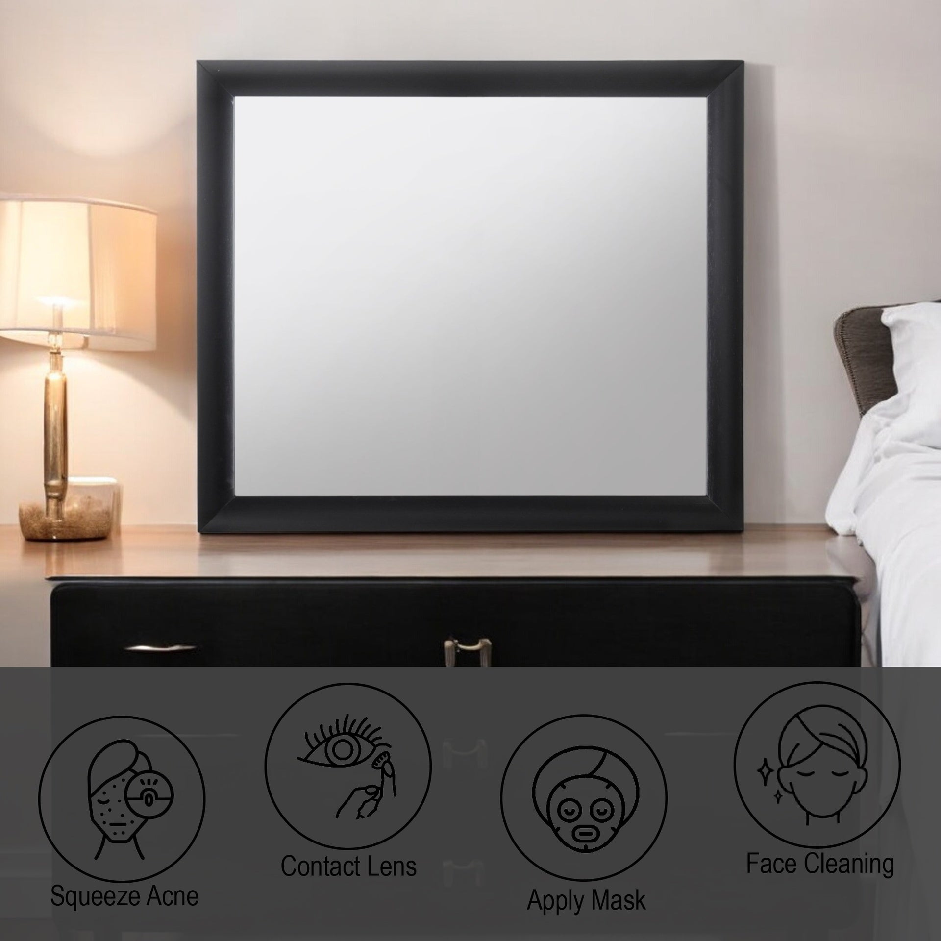 Ireland Black Finish Mirror