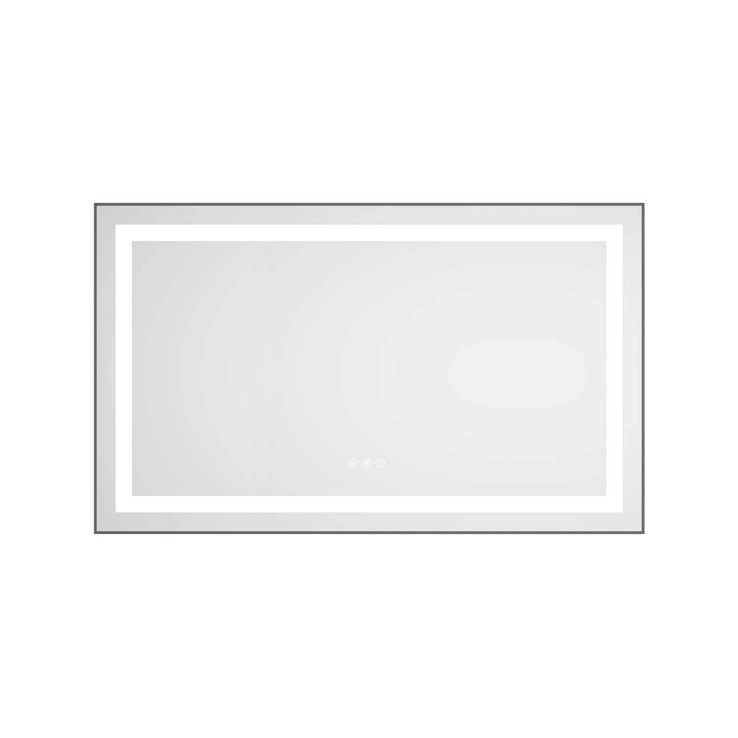 40 x 24 Inch LED Bathroom Mirror with Front and Backlight, Wall Mounted Vanity Mirror with Aluminum Frame, Anti-Fog, Memory, 3 Colors, Stepless Dimmable