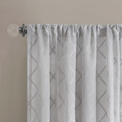 Diamond Sheer Window Curtain Panel(Only 1 Pc Panel)