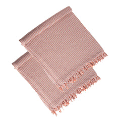 50x60" Decorative Pink Cotton Throw Blanket with Tassels, 2 Pack