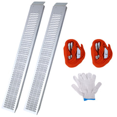 66" L Loading Ramps, 960lbs Capacity Loading Ramps for Pickup Trucks, Steel Motorcycle Ramp, Dirt Bike Ramp for Truck, Lawn Mower, Snowblower, ATV, Quad, Pack of 2  ,with 2pcs tie straps,1pair gloves