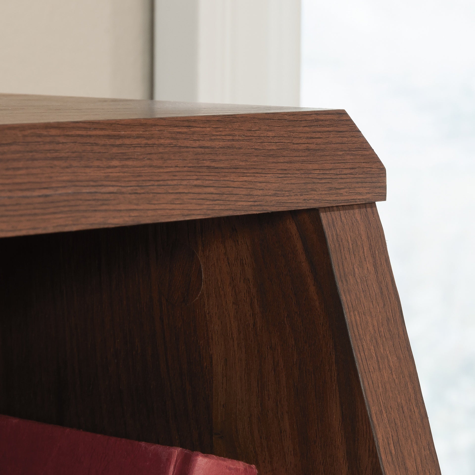 Mid-Century Modern Bookcase, Brown finish