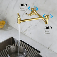 Wall Mount Folding Kitchen Pot Filler Faucet