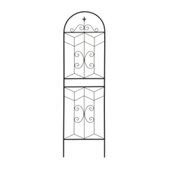 4 Pack Metal Garden Trellis 71" x 19.7" Rustproof Trellis for Climbing Plants Outdoor Flower Support Black