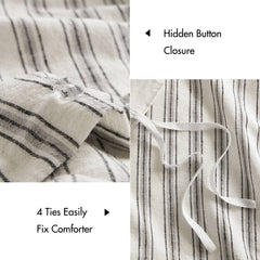 3 PCS King Duvet Set Grey