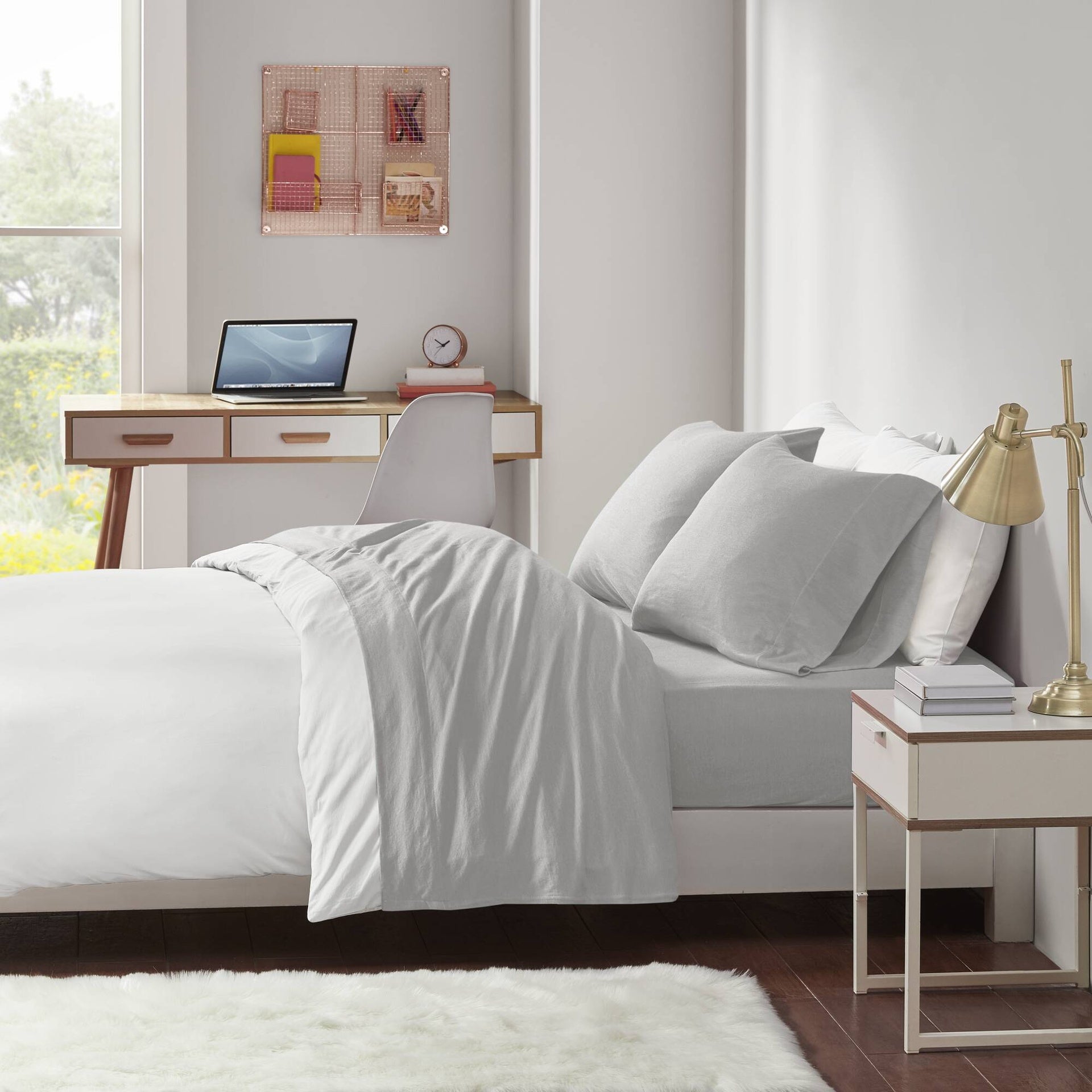 Cotton Blend Jersey Knit All Season Sheet Set King
