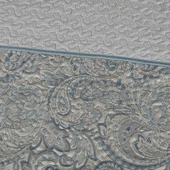 5 Piece Jacquard Bedspread Set with Throw Pillows Teal Queen