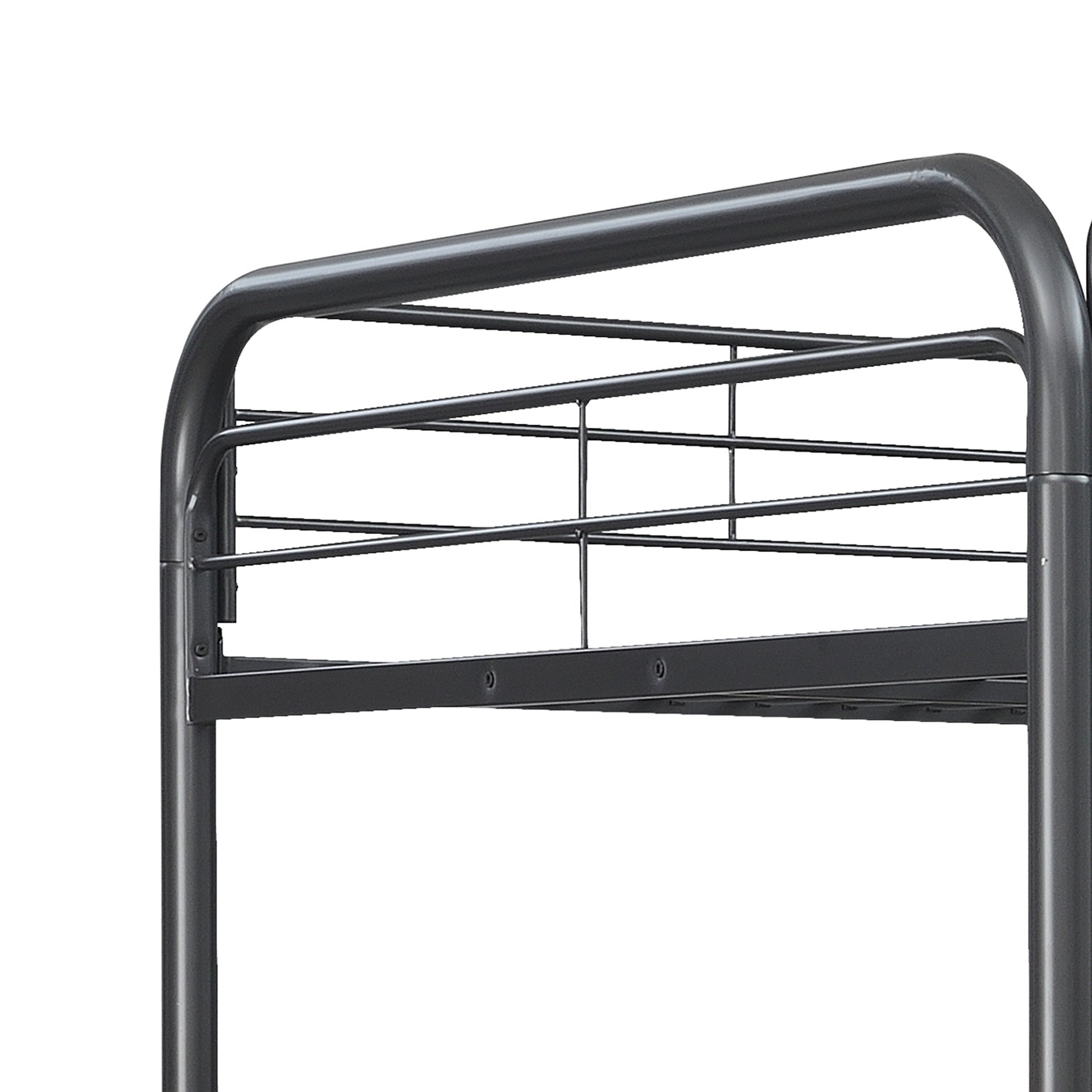 Furniture Triple Bunk Bed, FULL/FULL/FULL, black