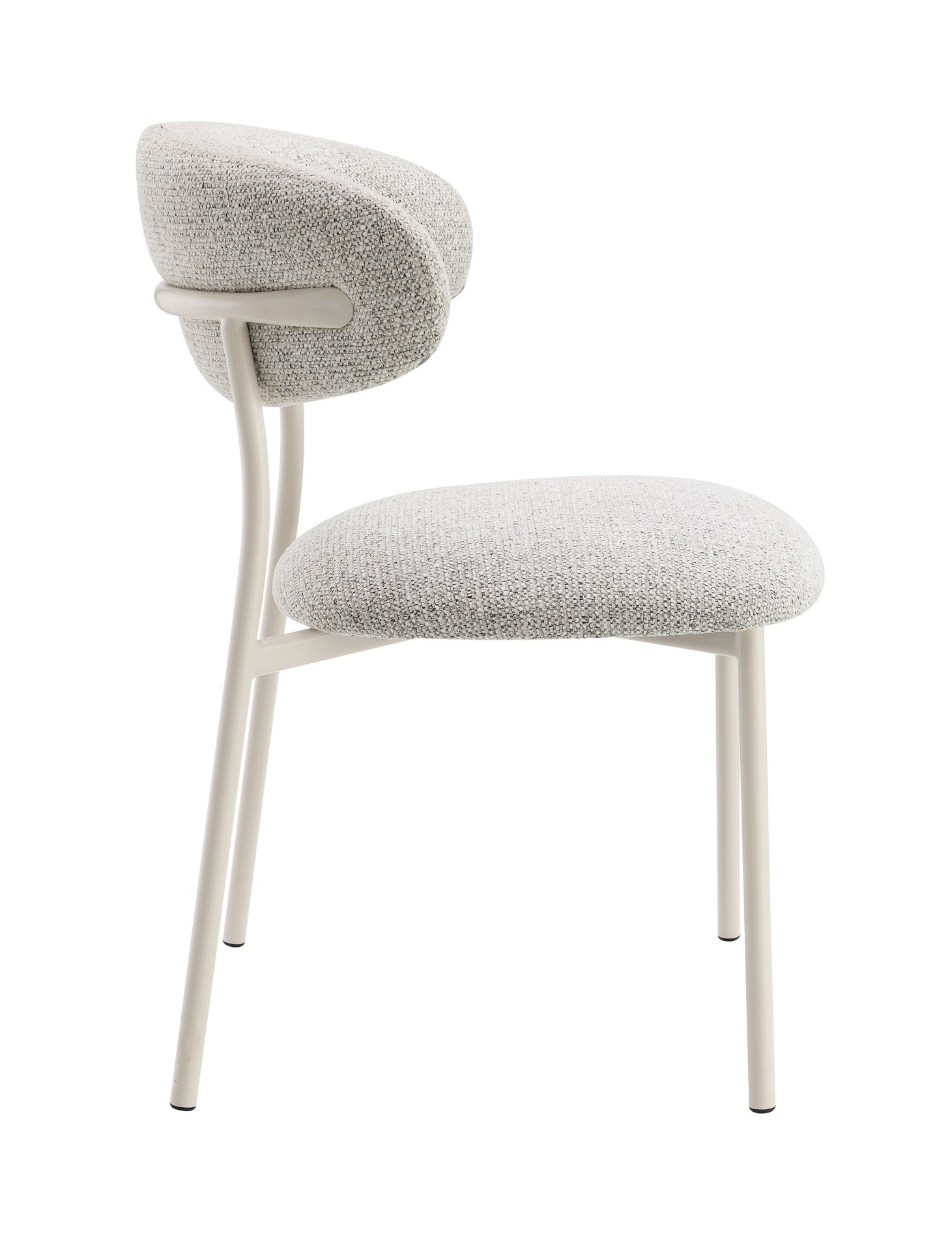 Kalam Light Gray Fabric Finish Side Chair (Set of 2)