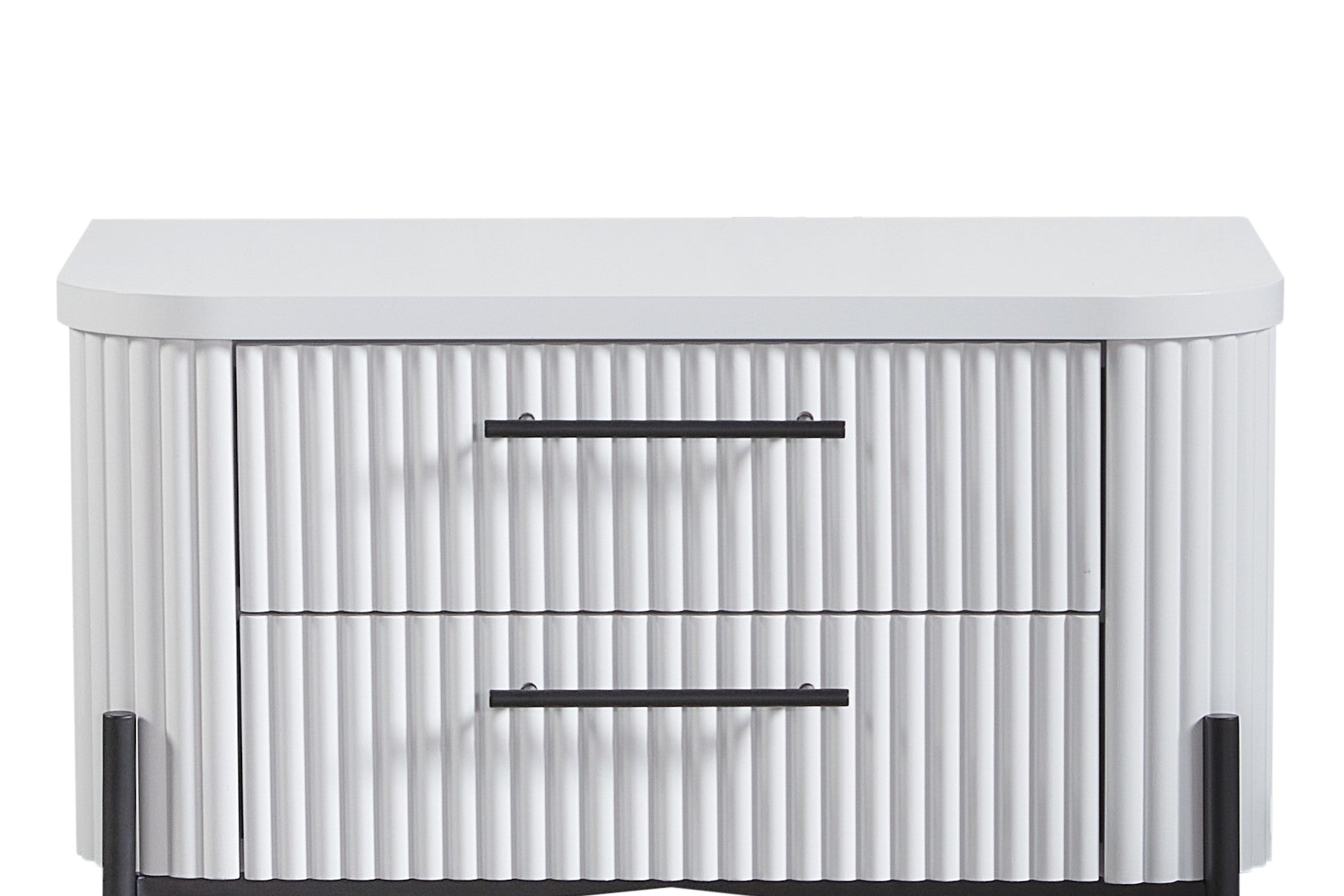 2 Drawer Nightstand - White (USB Type C)