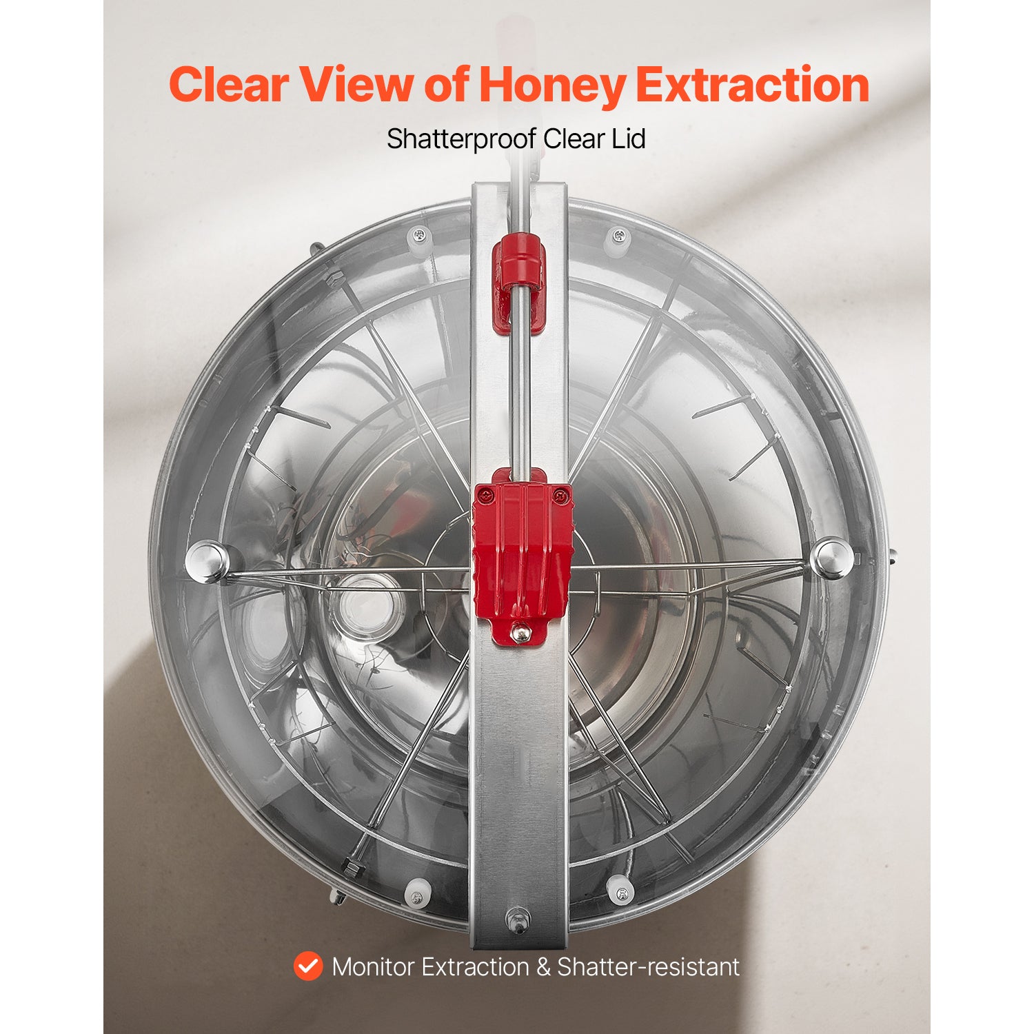 Manual Honey Extractor 6 Frame Beekeeping Honeycomb Spinner Stainless Steel