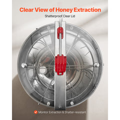 Manual Honey Extractor 6 Frame Beekeeping Honeycomb Spinner Stainless Steel