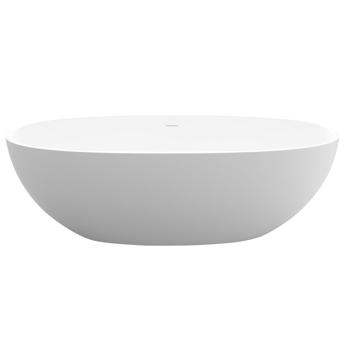 71" Premium Solid Surface Deep Soaking Bathtub