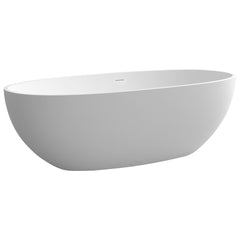 71" Premium Solid Surface Deep Soaking Bathtub