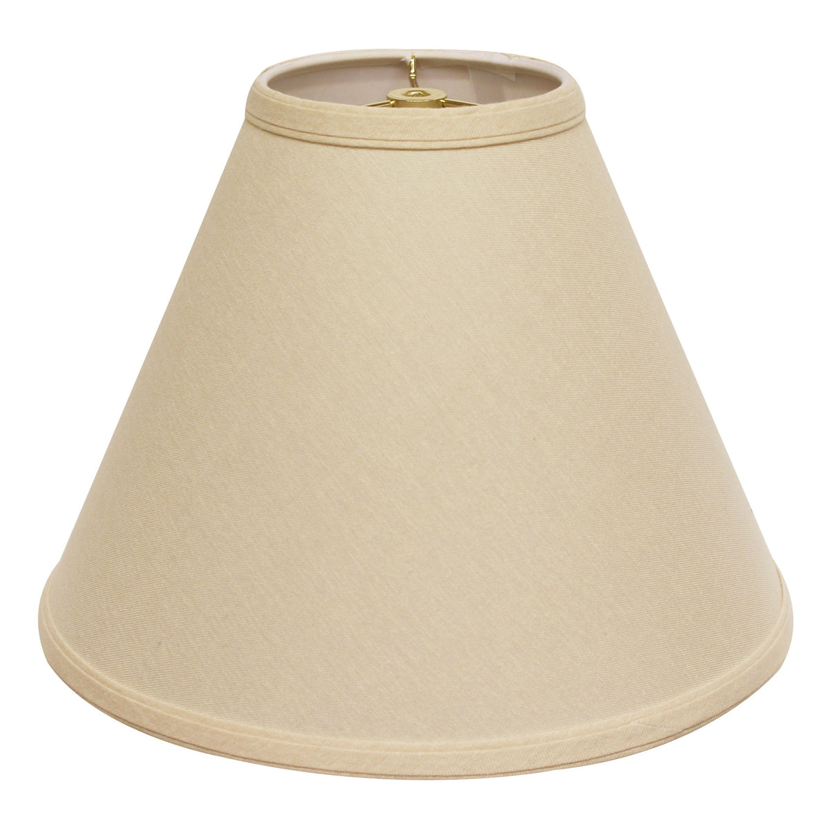 Deep Cone Hardback Lampshade with Washer Fitter, Beige Color Fabric Lampshade for Table Lamps, Natural Linen, 5" Top x 13" Bottom x 10" Height