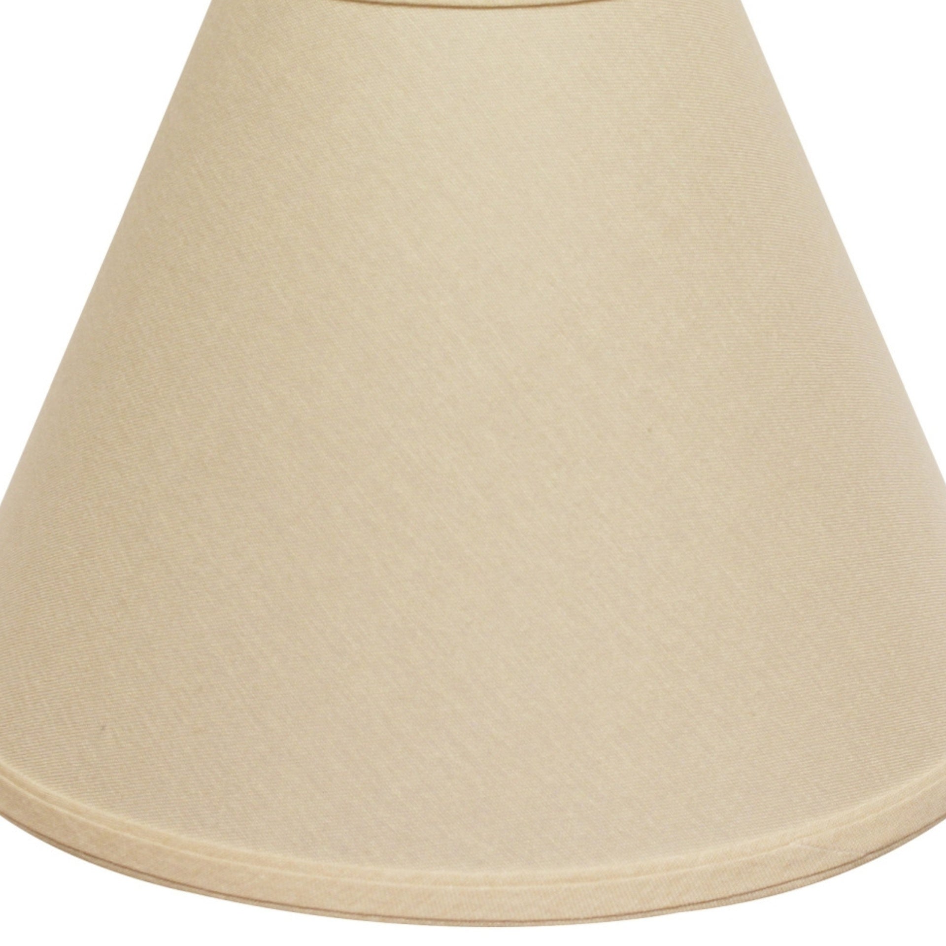 Deep Cone Hardback Lampshade with Washer Fitter, Beige Color Fabric Lampshade for Table Lamps, Natural Linen, 5" Top x 13" Bottom x 10" Height