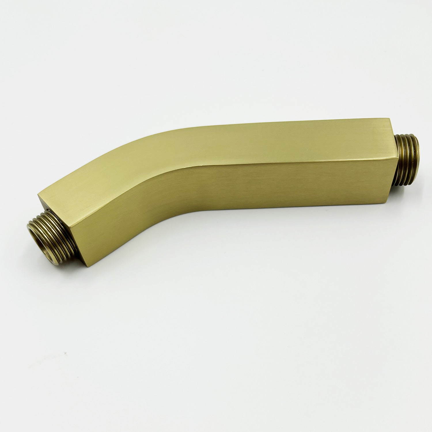 Square Shower Arm with Flange, 1/2 NPT Tapered Threads, Rain Shower Head Arm, Wall Mount Shower Extension Arm