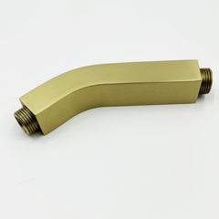 Square Shower Arm with Flange, 1/2 NPT Tapered Threads, Rain Shower Head Arm, Wall Mount Shower Extension Arm