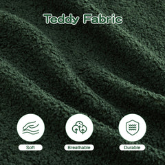 Soft Teddy Fabric Boneless Sofa,No Assembly Required Streamlined Design,Anti-Slip Design 32D High Density Sponge Fits Living Rooms Bedrooms,Green