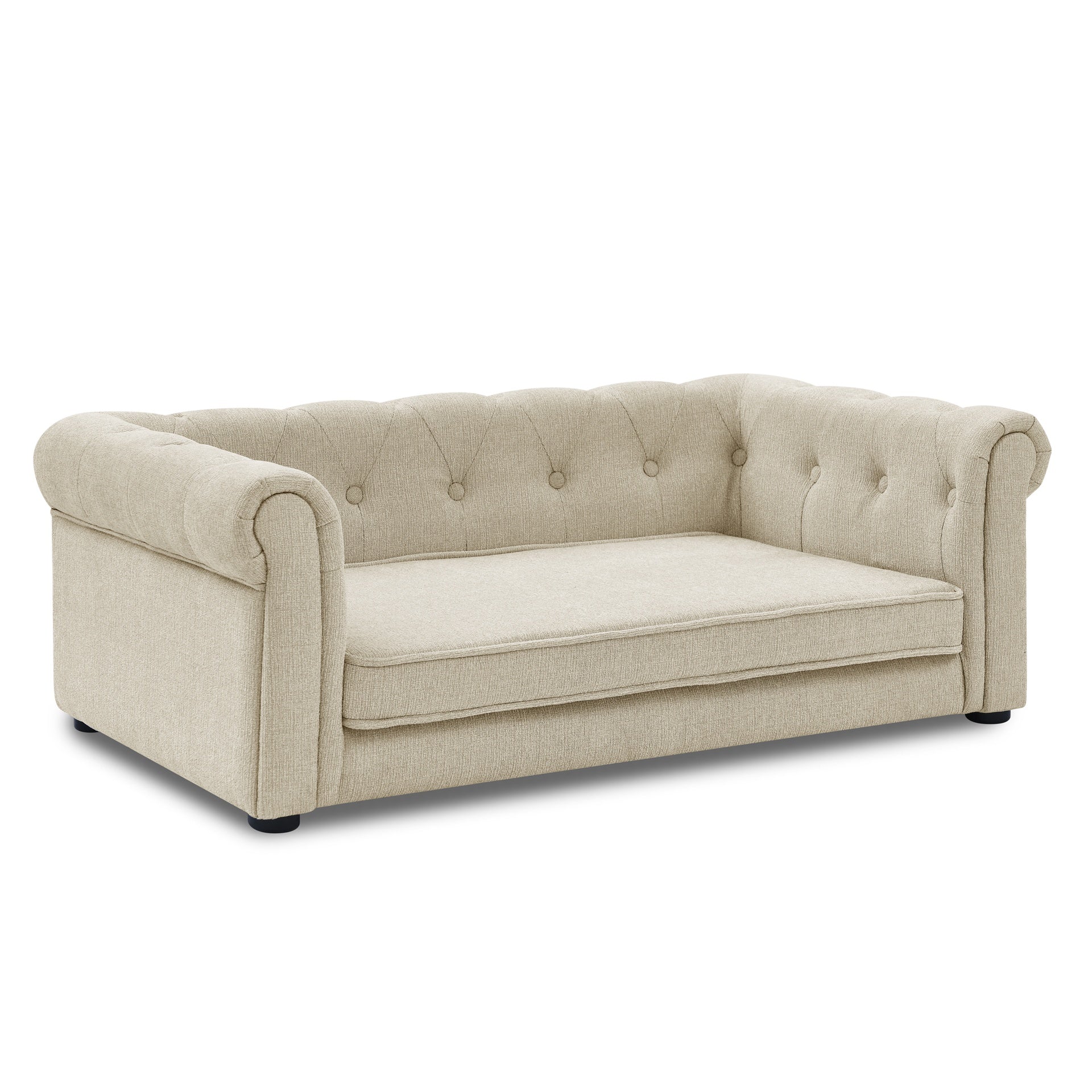 Elegant Rectangle Pet Bed for Small and Medium Dogs, Durable Elevated Dog Sofa Bed, Comfortable Dog Couch, Modern and Stylish Dog Sofa for Small and Medium Dogs,Beige