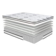 12-inch Twin Mattress Highly Breathable Quilted Cover Hybrid Mattress, White, Plush Foam Mattress in a Box, Luxury Comfort Mattress