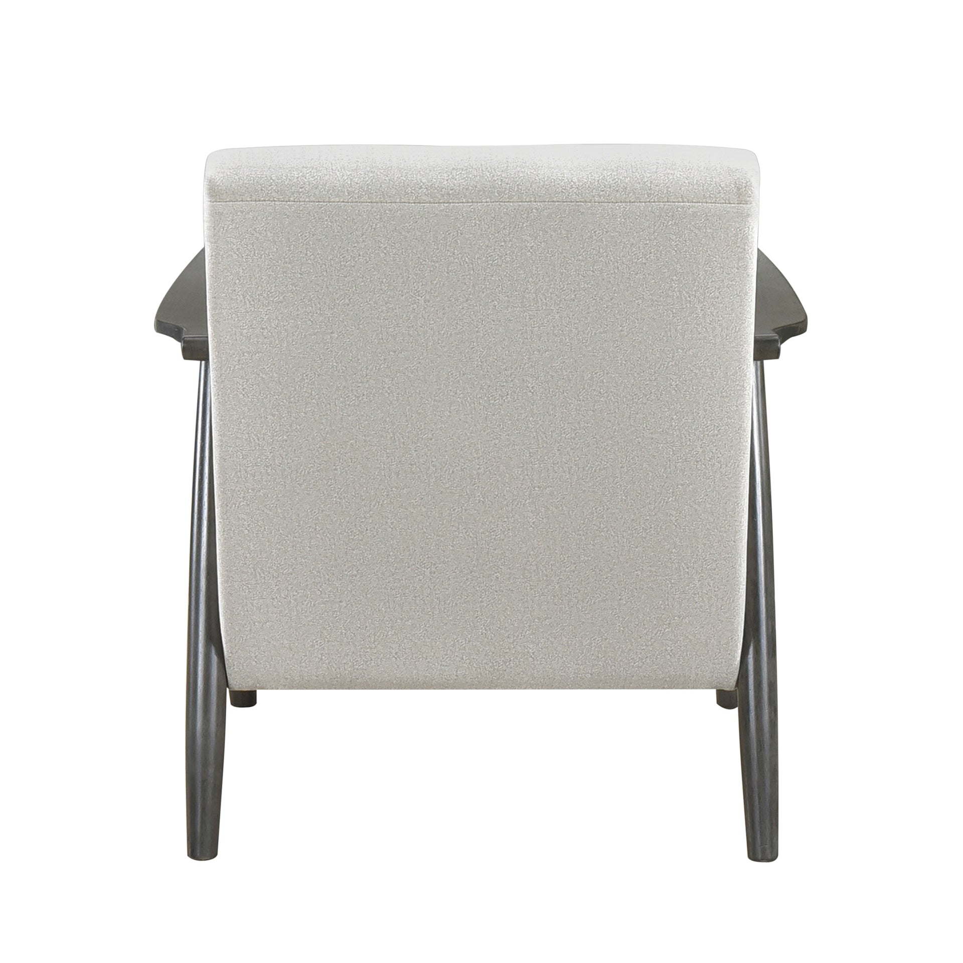 Casual Transitional Accent Chair 1pc Pearl-hued Fabric Upholstery Dark Gray Frame Solid Wood Living Room Furniture