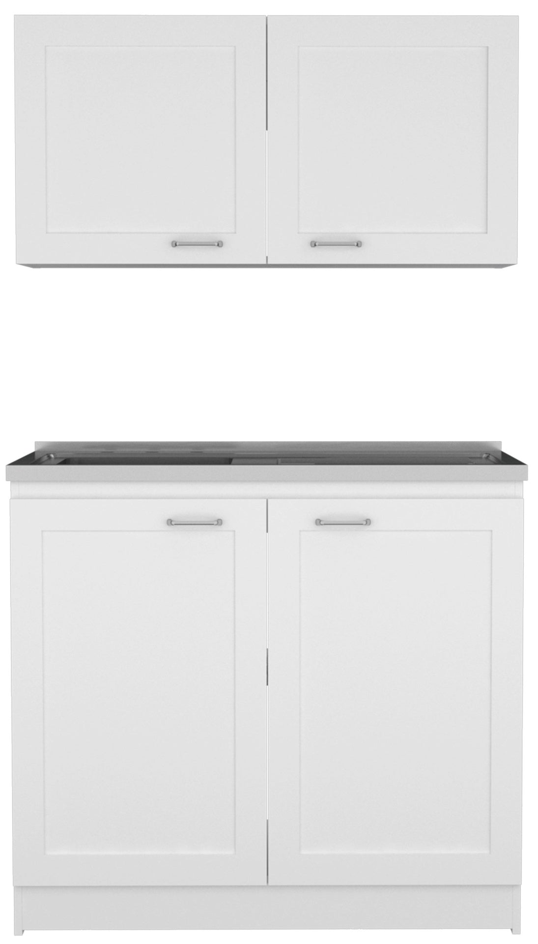 Cambridge 2-piece Rectangle Cabinet Set White