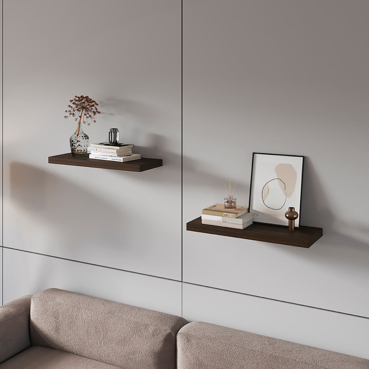 Dark Walnut Floating Shelf