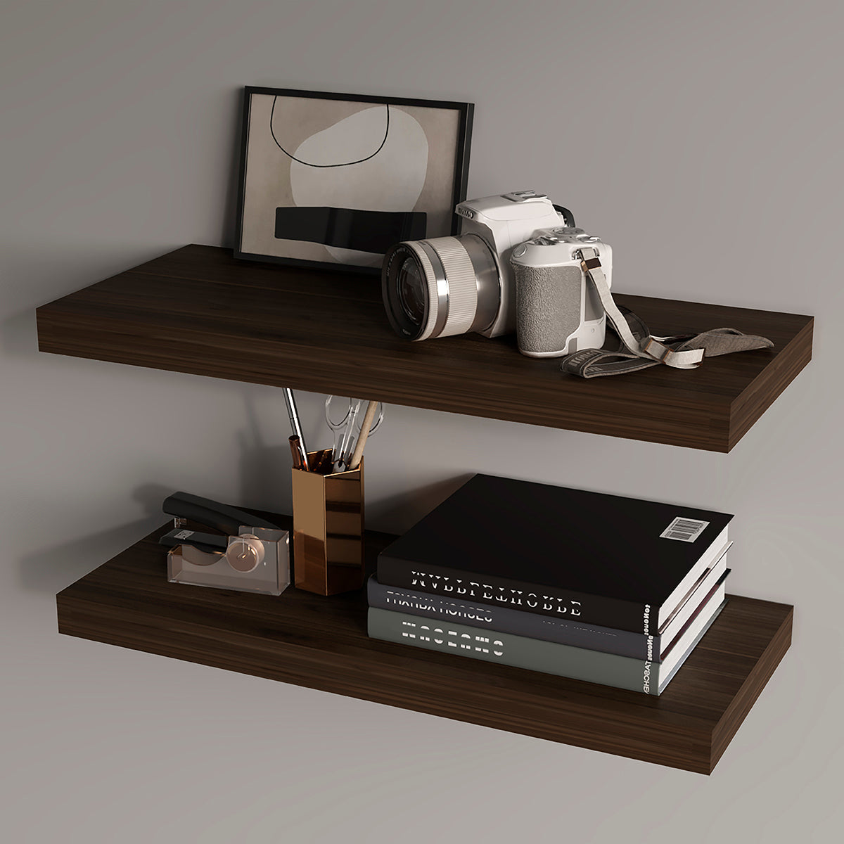 Dark Walnut Floating Shelf