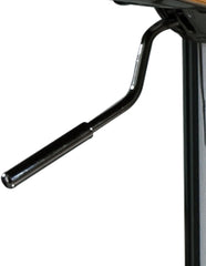 Modern Contemporary Swivel Walnut Bentwood Lift Adjustable Height Bar Stool with Curved Seat and Back (black)