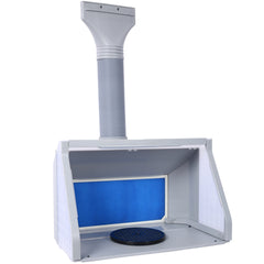 Portable Airbrush Paint Spray Booth Kit Pro Paint Set with Turn Table Powerful Fan for Toy Model Parts  (LED Spray Booth + Hose Dual Fans)