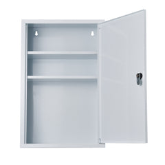 3-Shelf First Aid Cabinet Wall Mounted Medicine Cabinet Emergency Metal Med Box