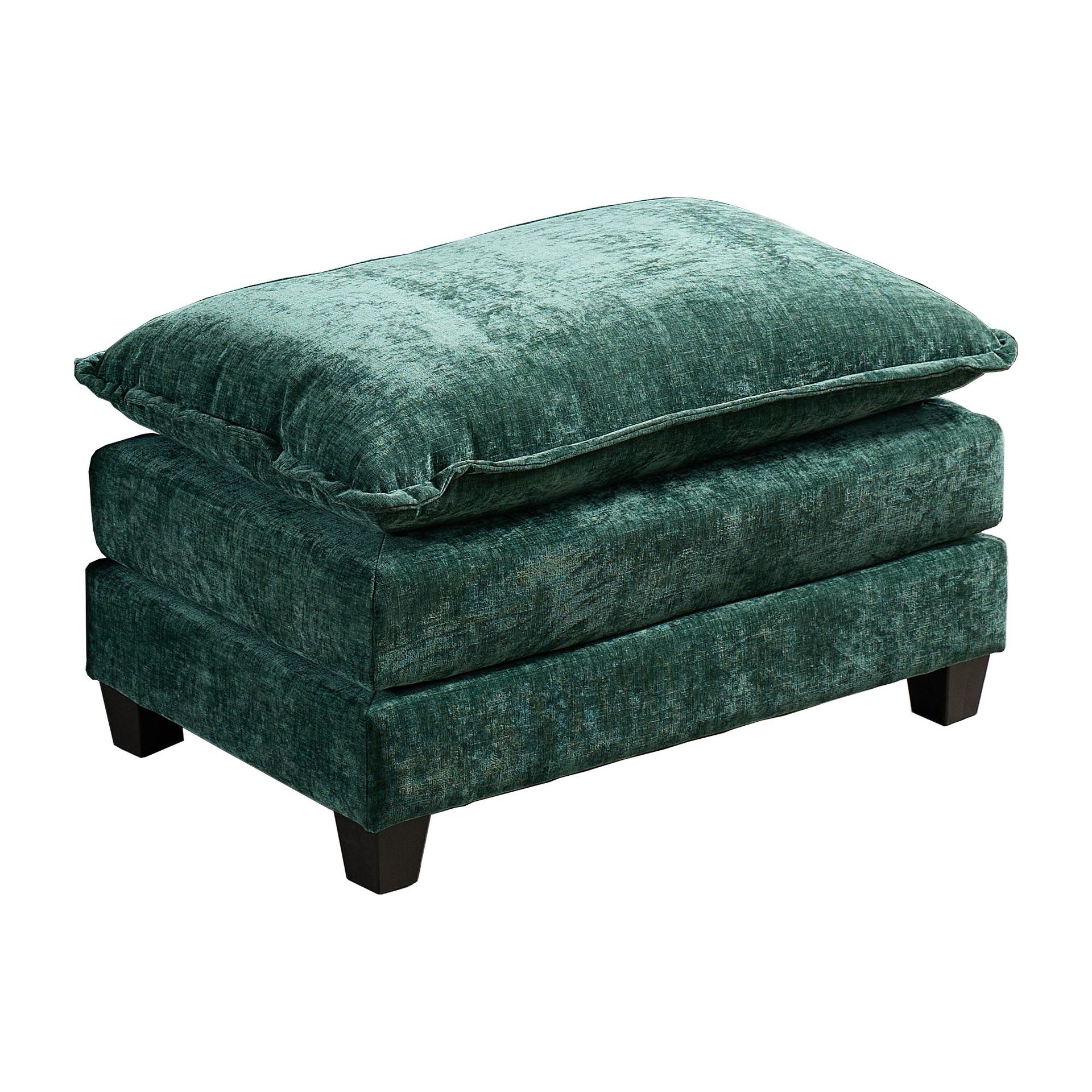 Cloud Sofa Ottoman only, Modern Sectional Couch, for Living Room Bedroom and Apartment, Comfy Double Layer Upholstered Seat Cushion, Breathable Chenille Fabric, Green