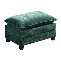 Cloud Sofa Ottoman only, Modern Sectional Couch, for Living Room Bedroom and Apartment, Comfy Double Layer Upholstered Seat Cushion, Breathable Chenille Fabric, Green