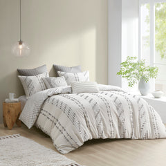 Full/Queen 3 Piece Cotton Jacquard Duvet Cover Set