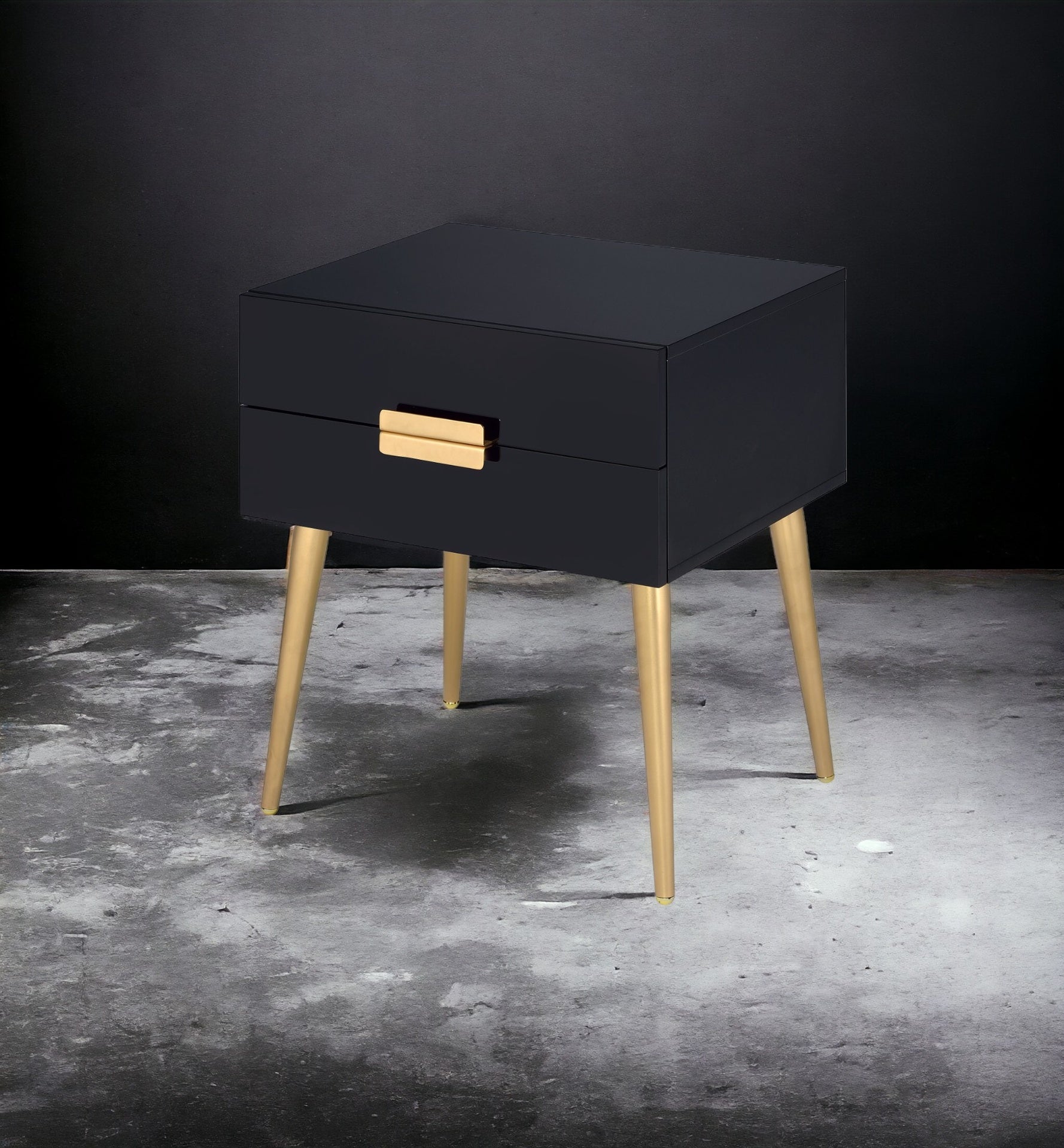 Denvor Black & Gold Finish End Table