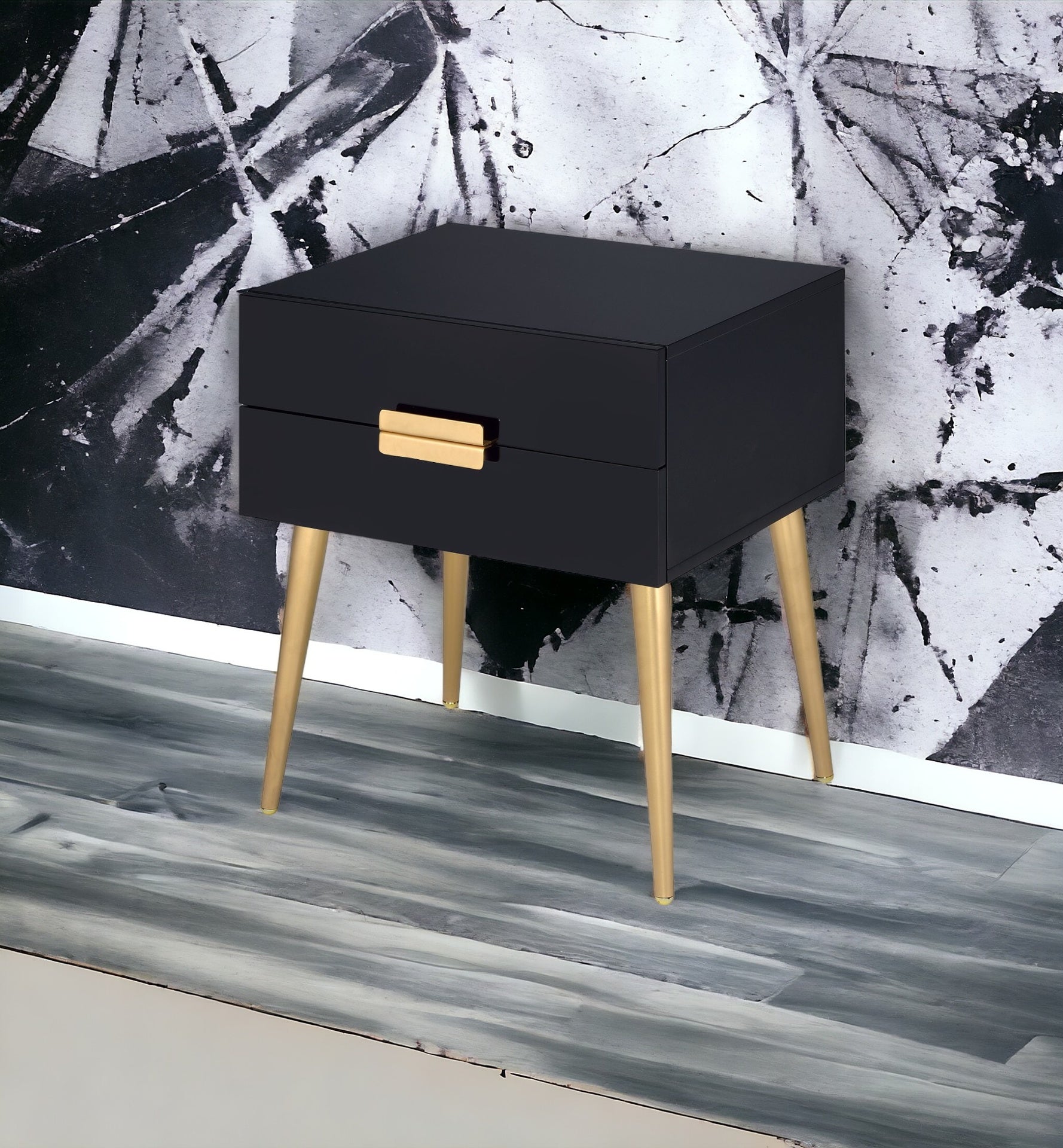 Denvor Black & Gold Finish End Table
