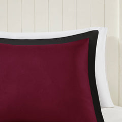 2 Pieces Twin/Twin XL 3M Scotchgard Diamond Quilting Reversible Down Alternative Comforter Set,Red+Black