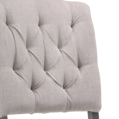 Beige and Weathered Grey Oak Tufted Back Side Chairs (Set of 2)