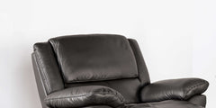 Black Finish Transitional Manual Recliner Chair Pillow Arms Welt Trim Primary Living Room
