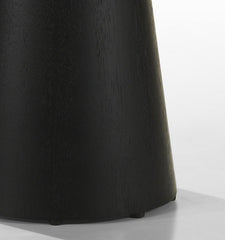 Jacopo Ebony Black 20"W Round Console Table with Pedestal Base