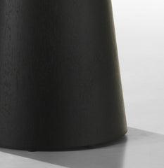 Jacopo Ebony Black 22"W Round End Table with Pedestal Base