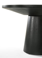 Jacopo Ebony Black 29"W Round Coffee Table with Pedestal Base