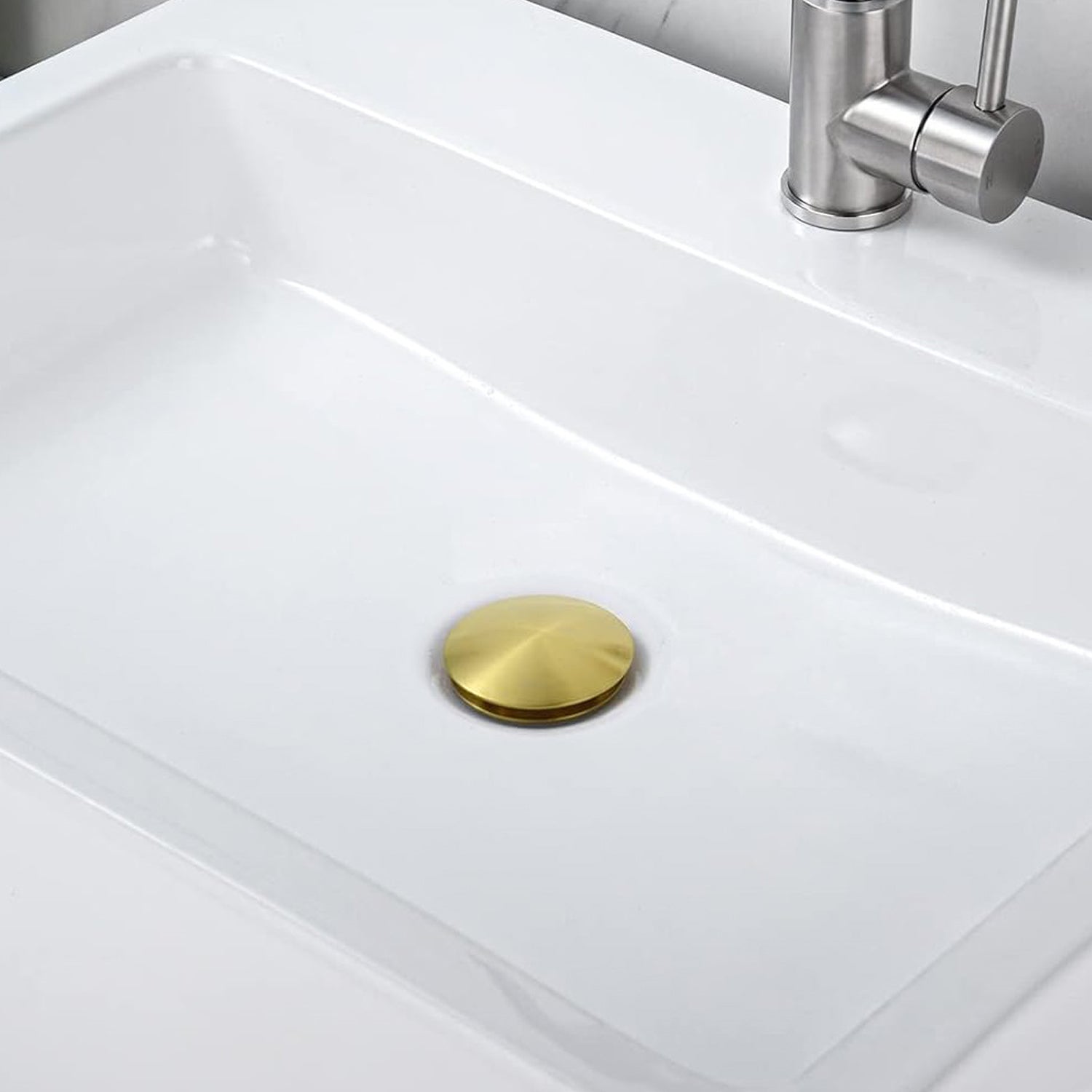 2 Pcs Bathroom Sink Drain without Overflow, Vessel Sink Lavatory Vanity Pop Up Drain Stopper, 304 Stainless Steel