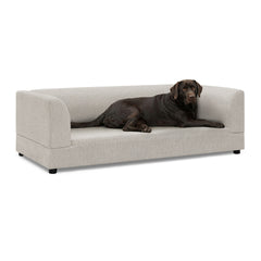 Comfortable Oversized Pet Sofa for Medium/Large Dogs - Modern Rectangular Design with Backrest, Armrests & Soft Cushion -Beige(56.5"*26"*17")