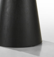 Jasper Ebony Black 29"W Round Coffee Table with Pedestal Base