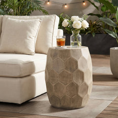 Outdoor LightWeight Concrete Side Table,
