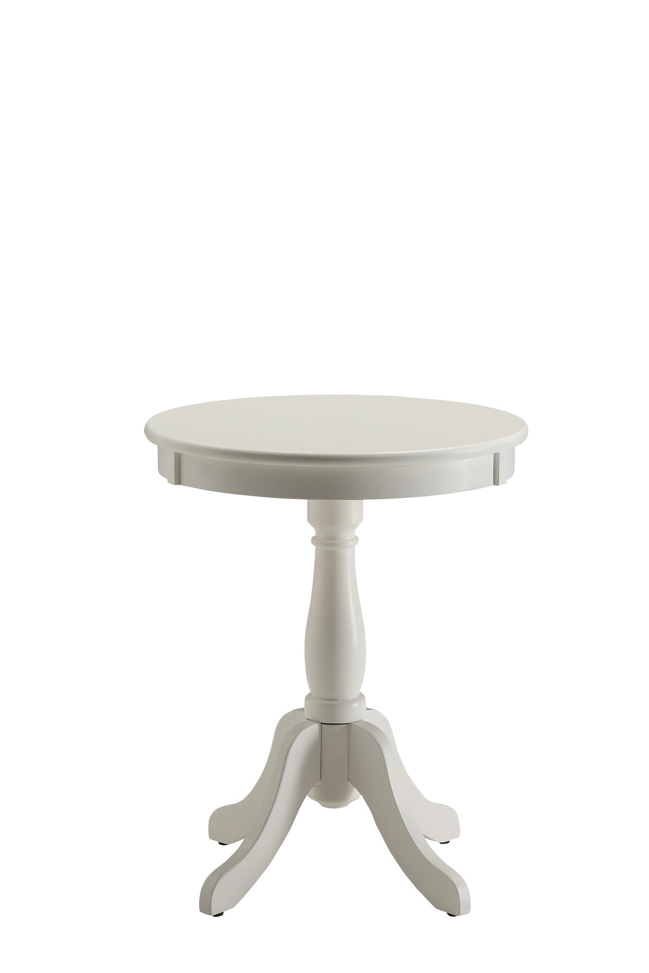 Alger White Finish Accent Table