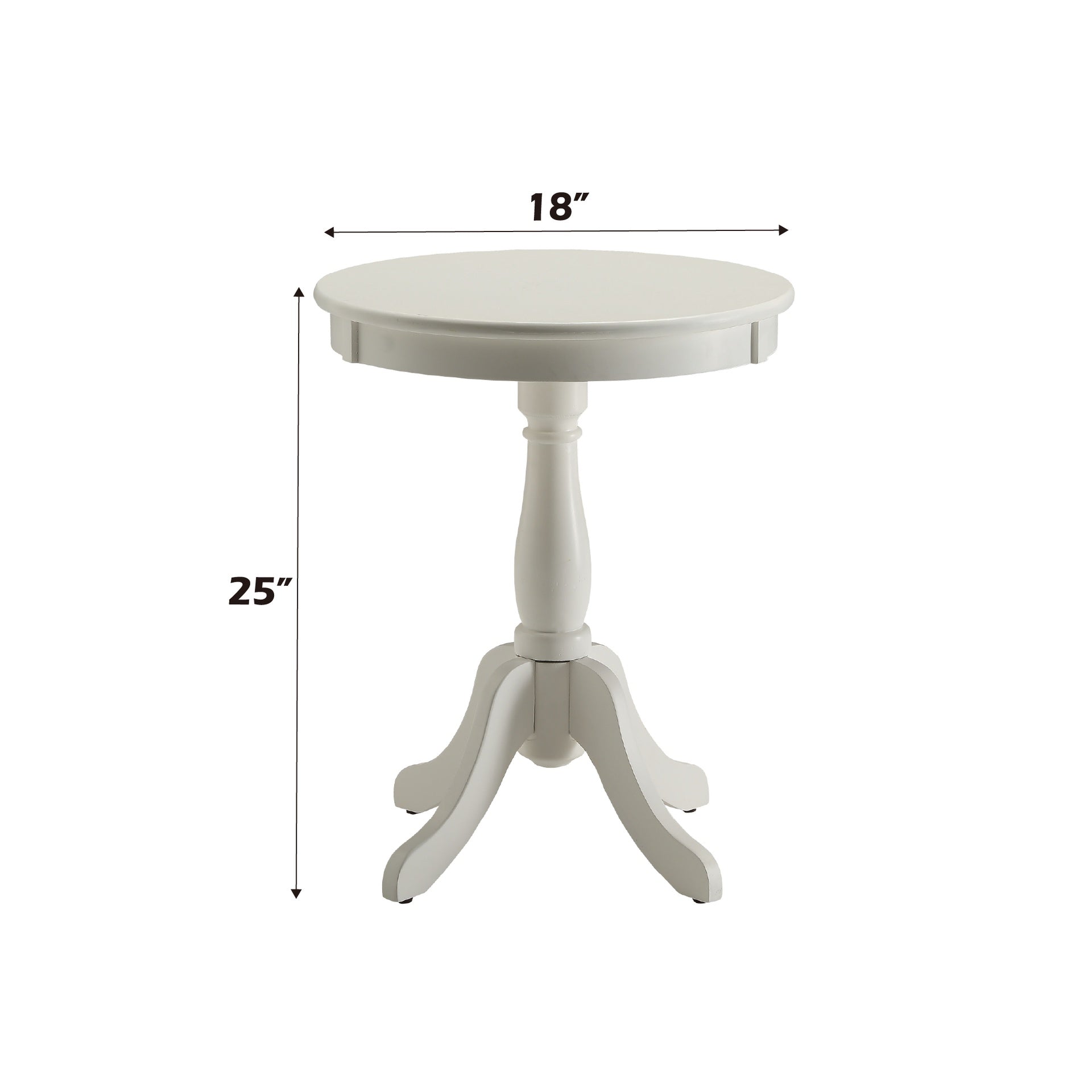 Alger White Finish Accent Table