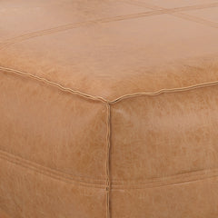 Brody - Extra Large Coffee Table Pouf - Distressed Brown